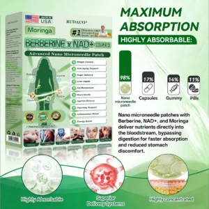 𝐏𝐡𝐲𝐬𝐢𝐜𝐢𝐚𝐧-𝐅𝐨𝐫𝐦𝐮𝐥𝐚𝐭𝐞𝐝 | 💎 𝐑𝐔𝐃𝑨𝑼𝑶® 𝐌𝐮𝐥𝐭𝐢-𝐙𝐨𝐧𝐞 𝟏𝟎-𝐢𝐧-𝟏 𝐍𝐚𝐧𝐨 𝐌𝐢𝐜𝐫𝐨𝐧𝐞𝐞𝐝𝐥𝐞 𝐏𝐚𝐭𝐜𝐡 𝐰𝐢𝐭𝐡 𝐏𝐥𝐚𝐧𝐭-𝐂𝐞𝐥𝐥 𝐃𝐞𝐥𝐢𝐯𝐞𝐫𝐲 𝐒𝐲𝐬𝐭𝐞𝐦 (𝐕𝐢𝐬𝐢𝐛𝐥𝐞 𝟕-𝐃𝐚𝐲 𝐑𝐞𝐬𝐮𝐥𝐭𝐬)